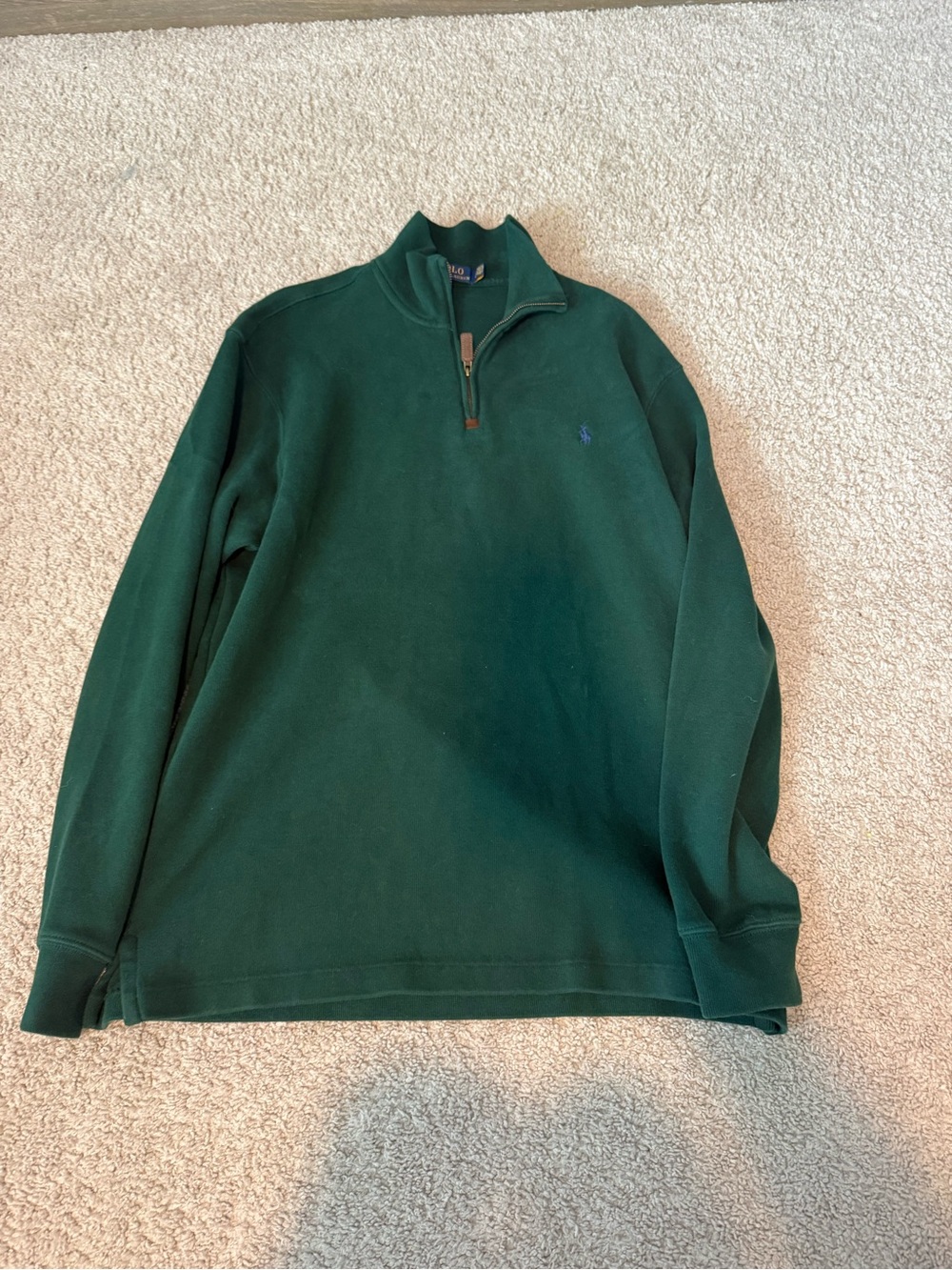 Polo by Ralph Lauren Forest Green Quarter-Zip Pullover